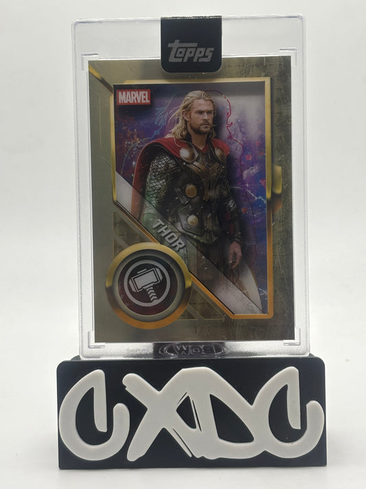 2025 Topps Marvel Studios Chrome Thor Superfractor Shadowbox Redemption Pair 1/1