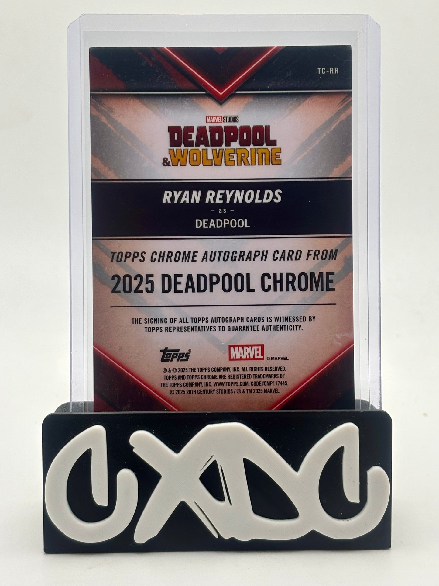 2025 Topps Chrome Deadpool Ryan Reynolds Autograph Red Parallel 1/5